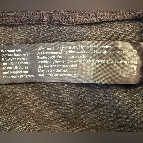 Eileen Fisher Dark Gray Straight Leg Pants Women's Size M - Picture 7 of 7